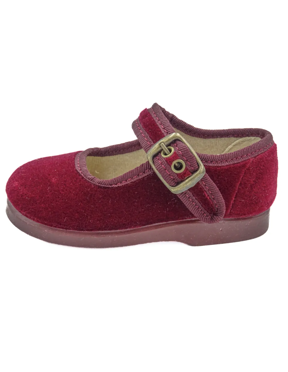 mercedita-nina-koala-kids-palma Mercedita terciopelo burdeos pulidines hebilla