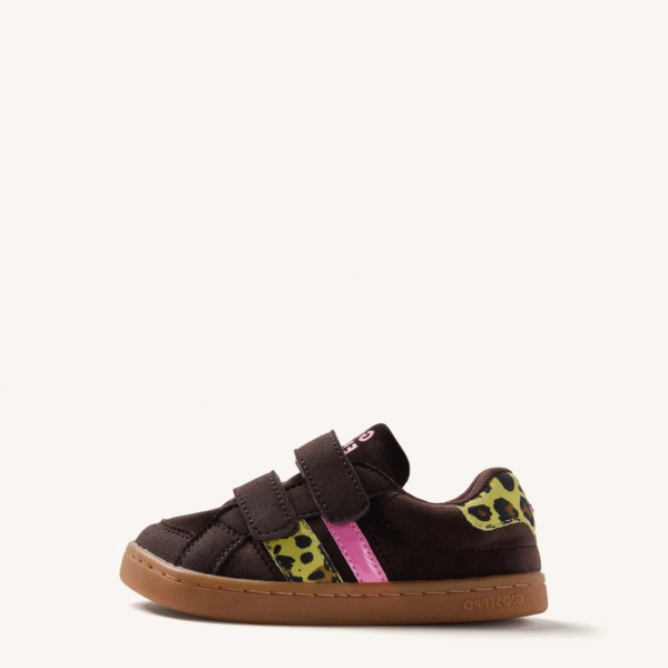 Zapatilla barefoot para niña en tonos marrones
