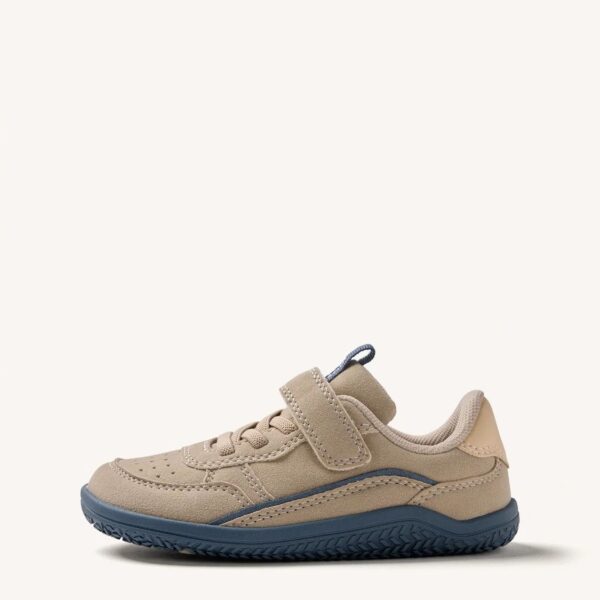 Zapatilla barefoot para niños en color beige arena y azul modelo Sand & Jeans